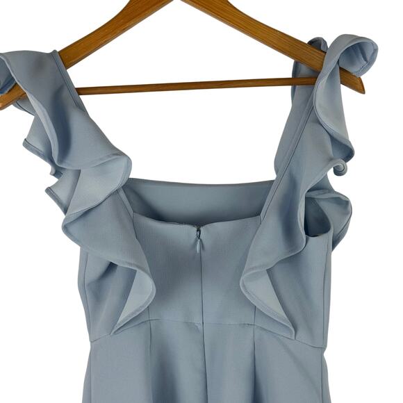 BCBGENERATION RUFFLE SLEEVE SQUARE NECK MINI DRESS IN BABY BLUE WOMEN'S‎ SIZE 0 - Picture 8 of 13